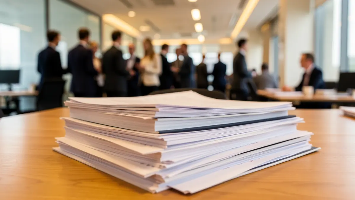 Generic image of books and documents on a desk.