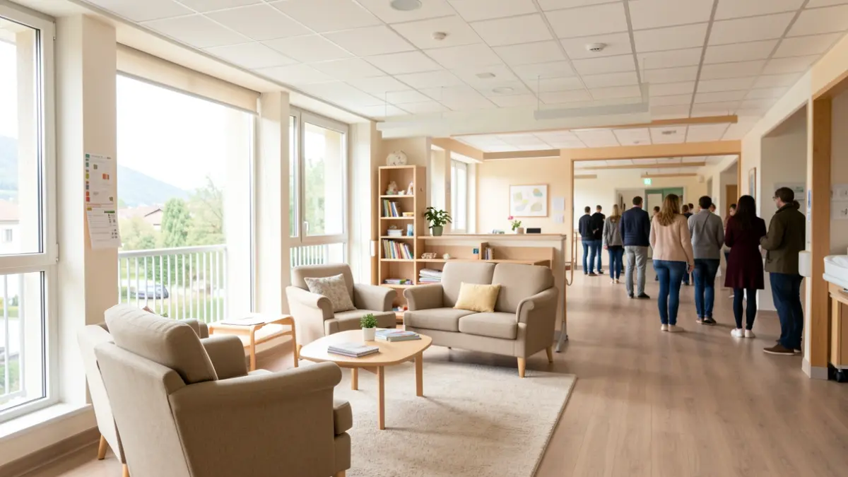Salle d'atelier à la maternité de l'hôpital Pierre Oudot.