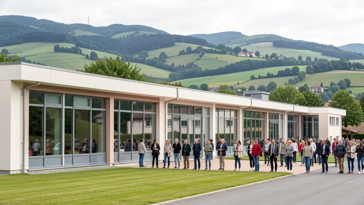 Image générique d'un bâtiment communautaire moderne dans la région Auvergne-Rhône-Alpes.