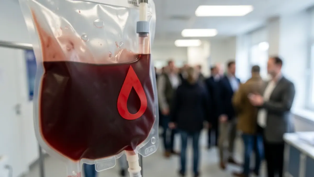 Generic image of a blood bag with a red drop symbol.