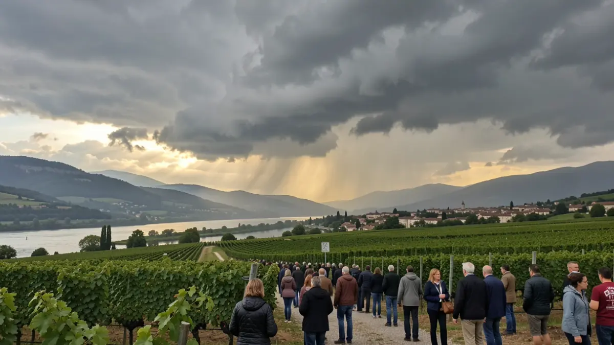 Generic image of threatening storm clouds over the Rhône valley in the Drôme.