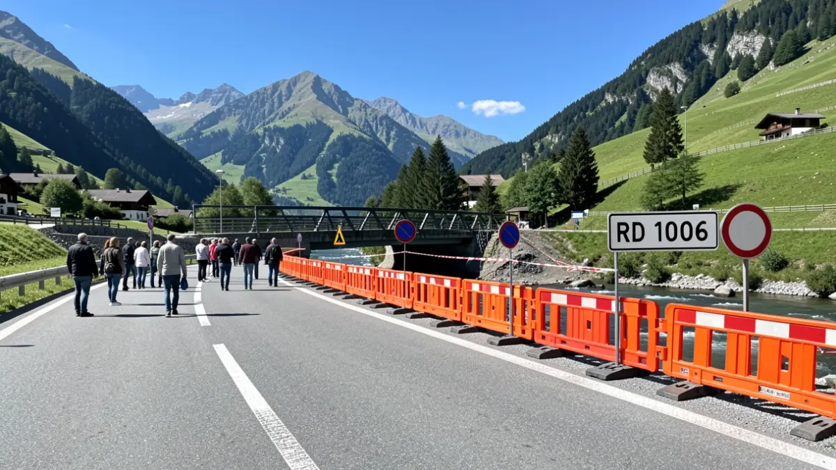 Generic image of road construction in the French Alps.