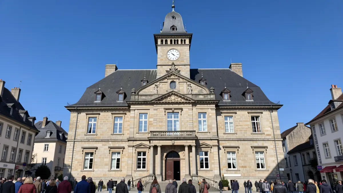 Facade of the Gerzat Town Hall.