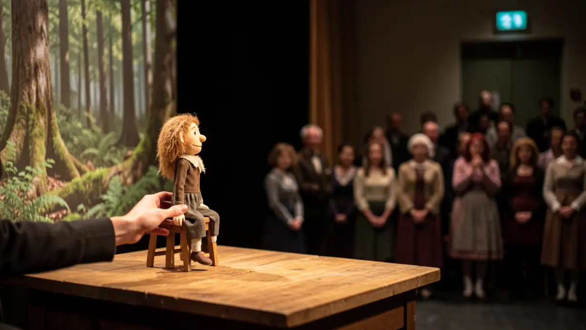 Generic image of puppet theater and storytelling.