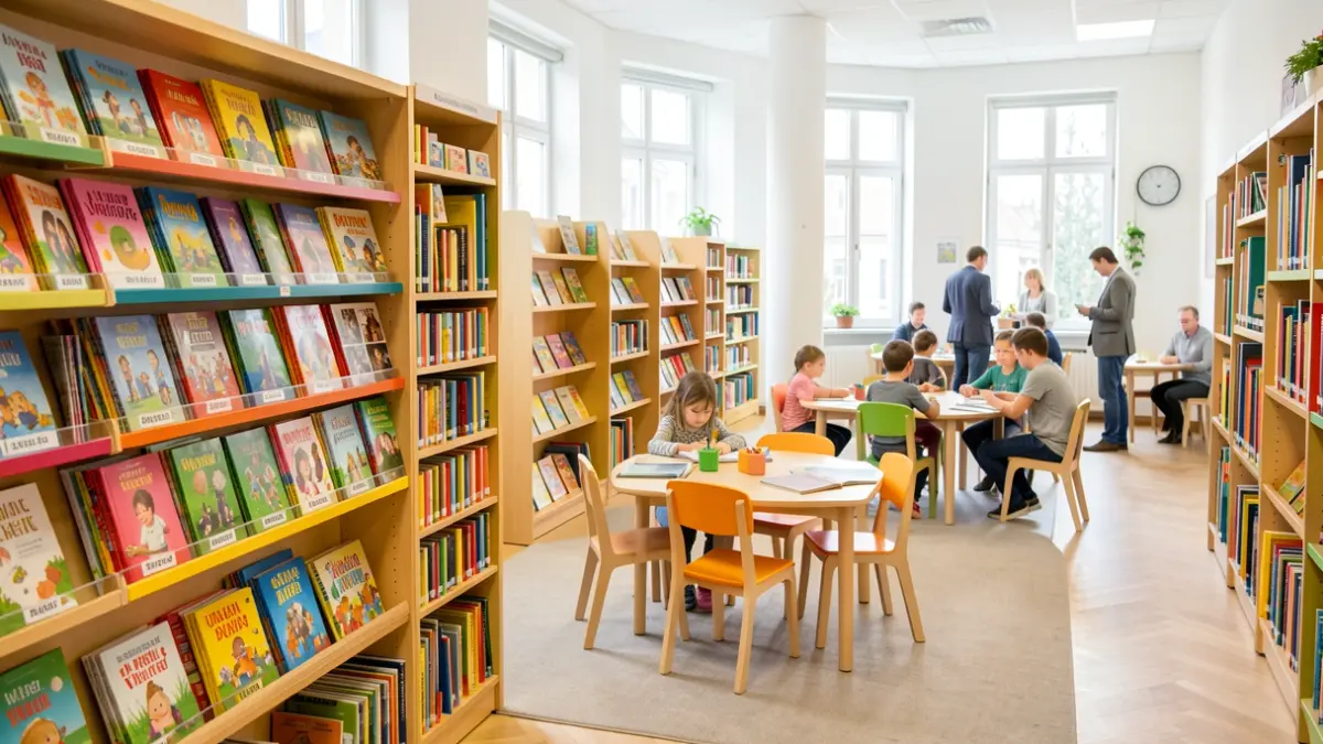 Generic image of a library's youth press area.