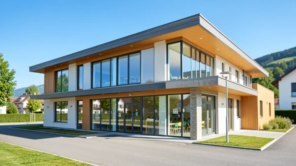 Vue extérieure du Pôle Jeunesse de La Talaudière.