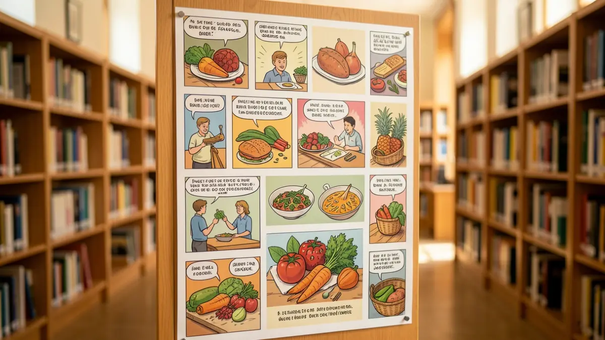 Generic image: an exhibition panel in a university corridor.