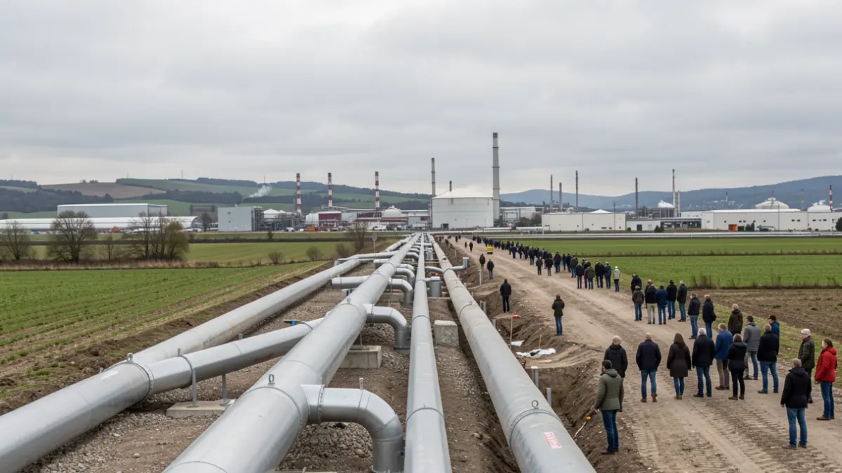 Generic image of a hydrogen pipeline construction in the Auvergne-Rhône-Alpes region.