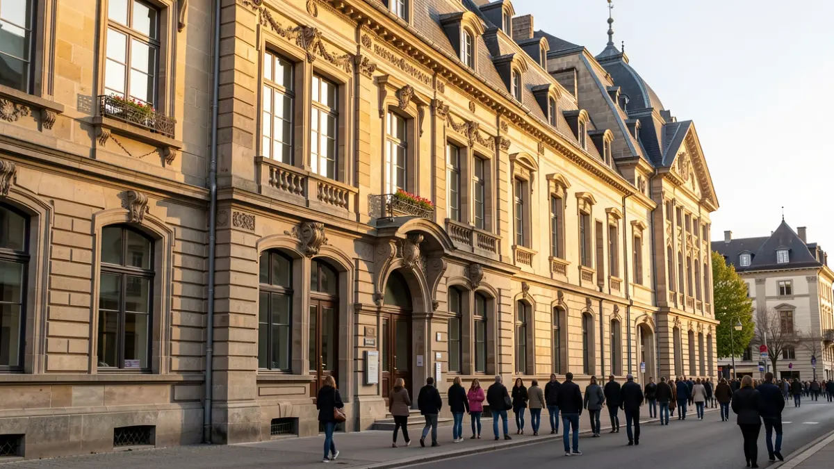 Facade of the National Superior School of Architecture of Grenoble.