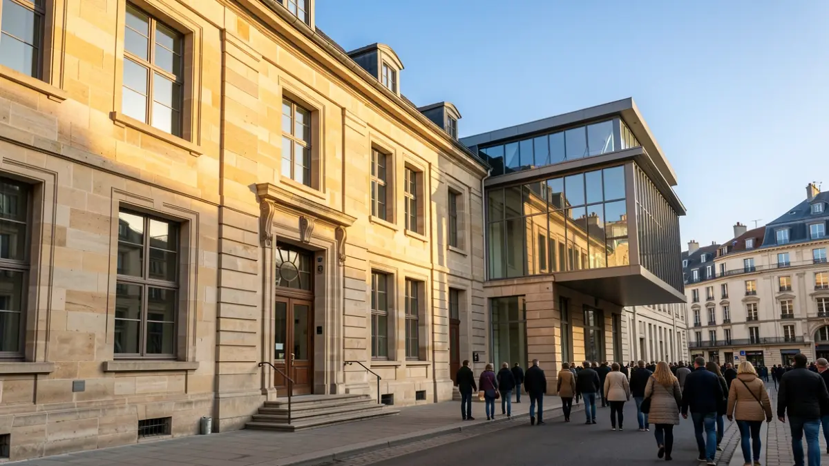Facade of the National School of Architecture of Grenoble.