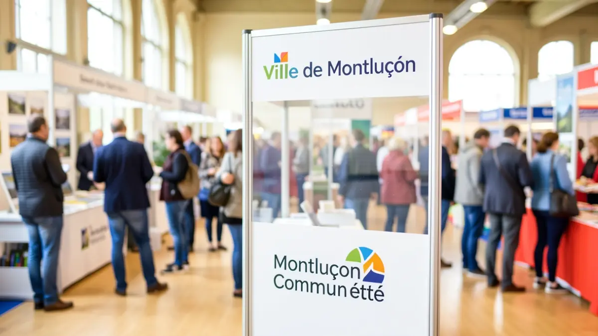 Stand of the City of Montluçon and Montluçon Communauté at the trade fair.