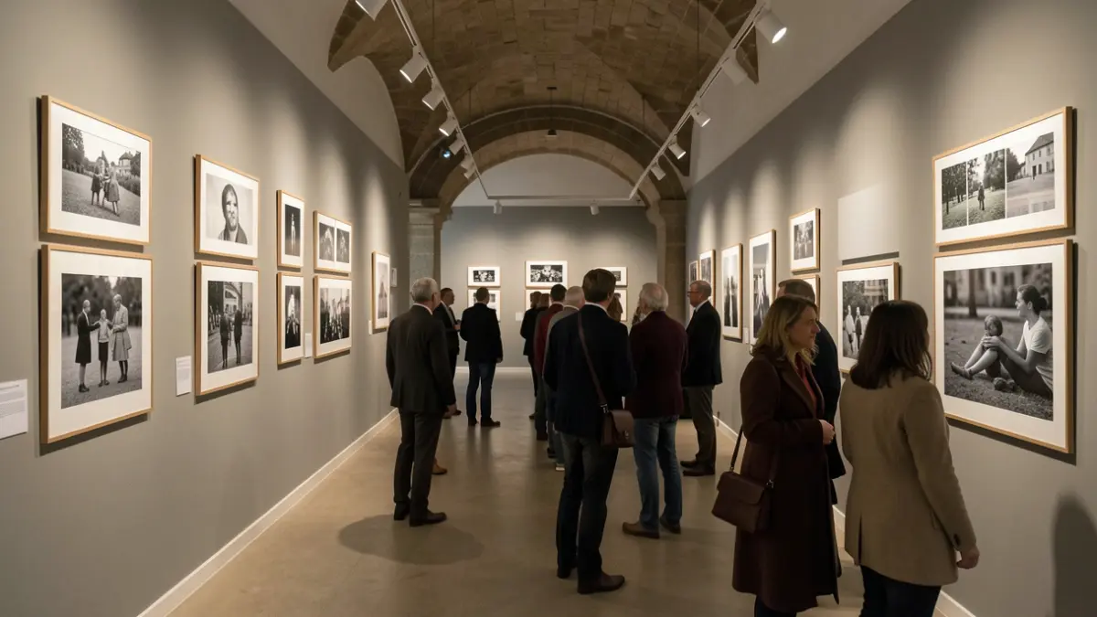 Interior of the Musée d'Allard in Montbrison showcasing a photography exhibition.