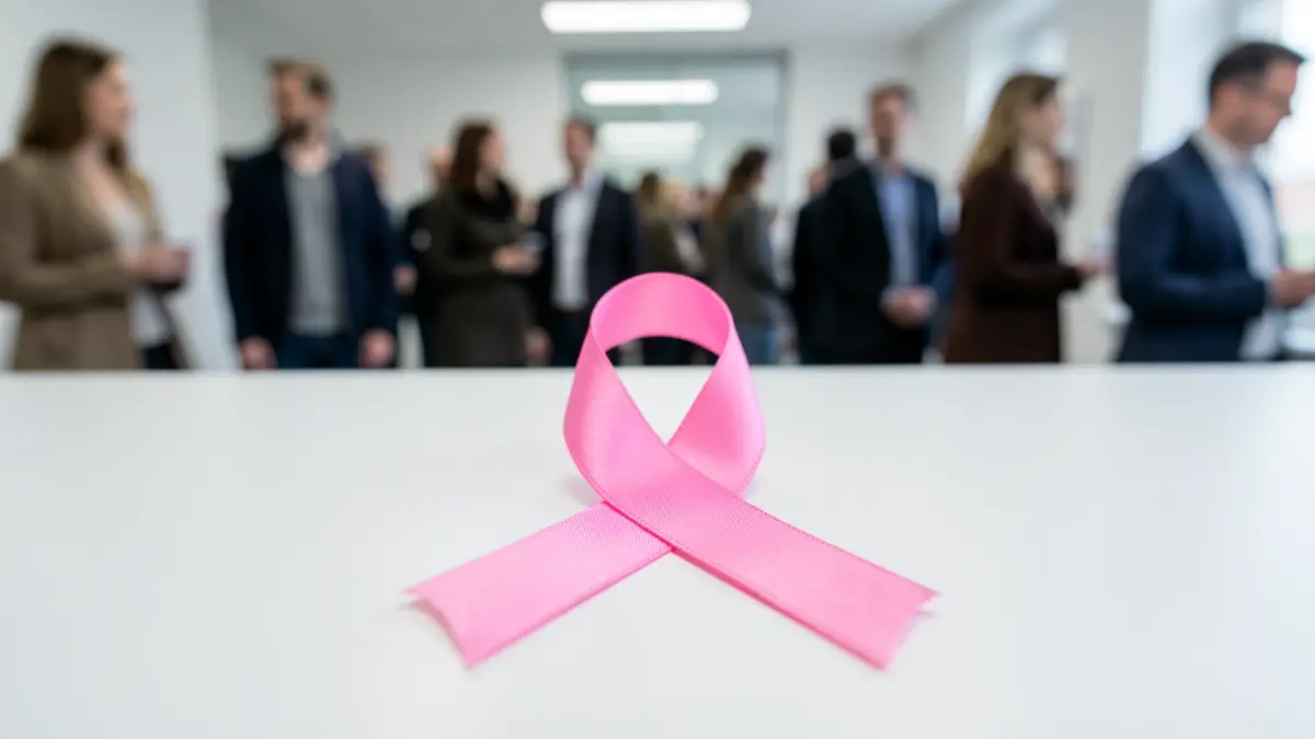 Symbole du ruban rose pour la sensibilisation au cancer du sein.
