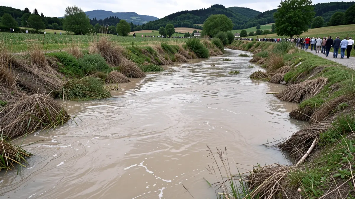 Image générique de la pollution d'une rivière dans la région Auvergne-Rhône-Alpes.