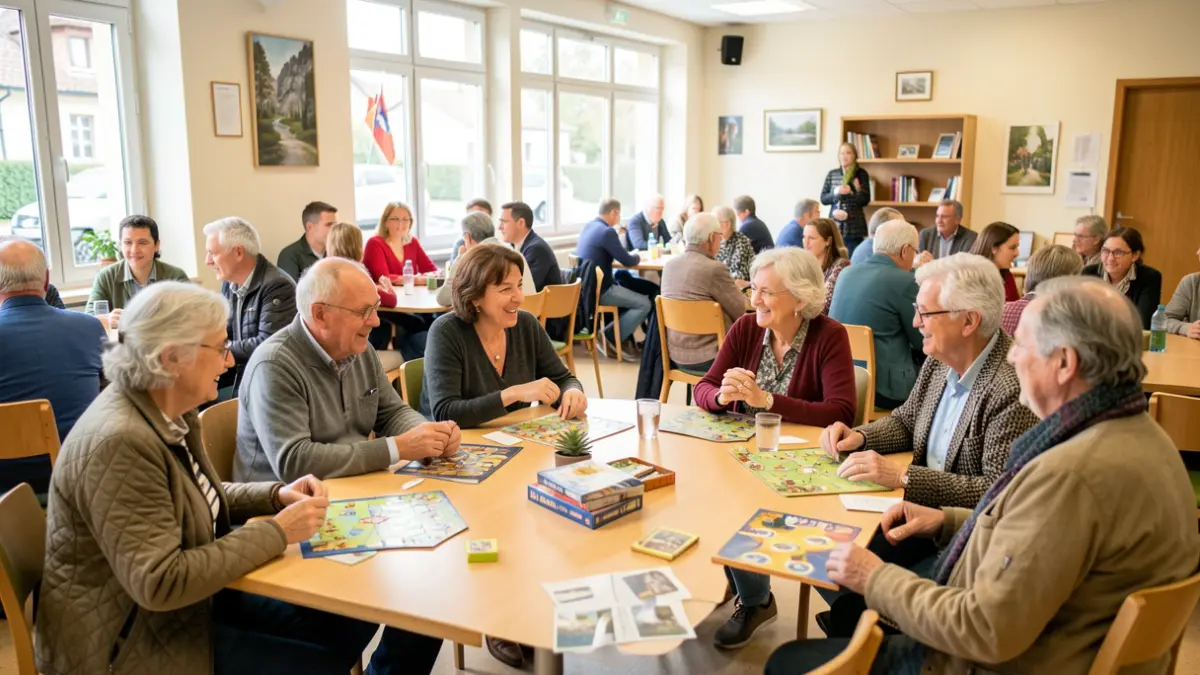 Generic image of young people and seniors interacting in a community center.
