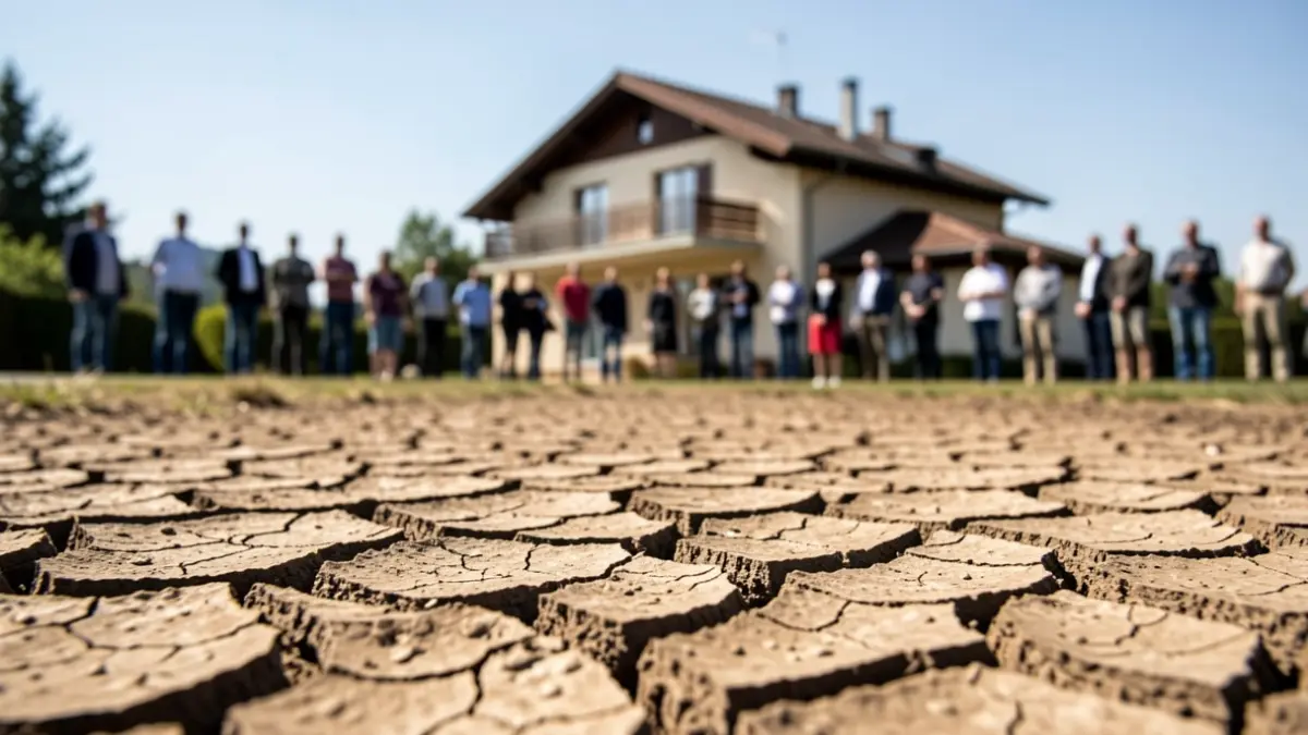 Generic image of cracked earth symbolizing clay soil risks.