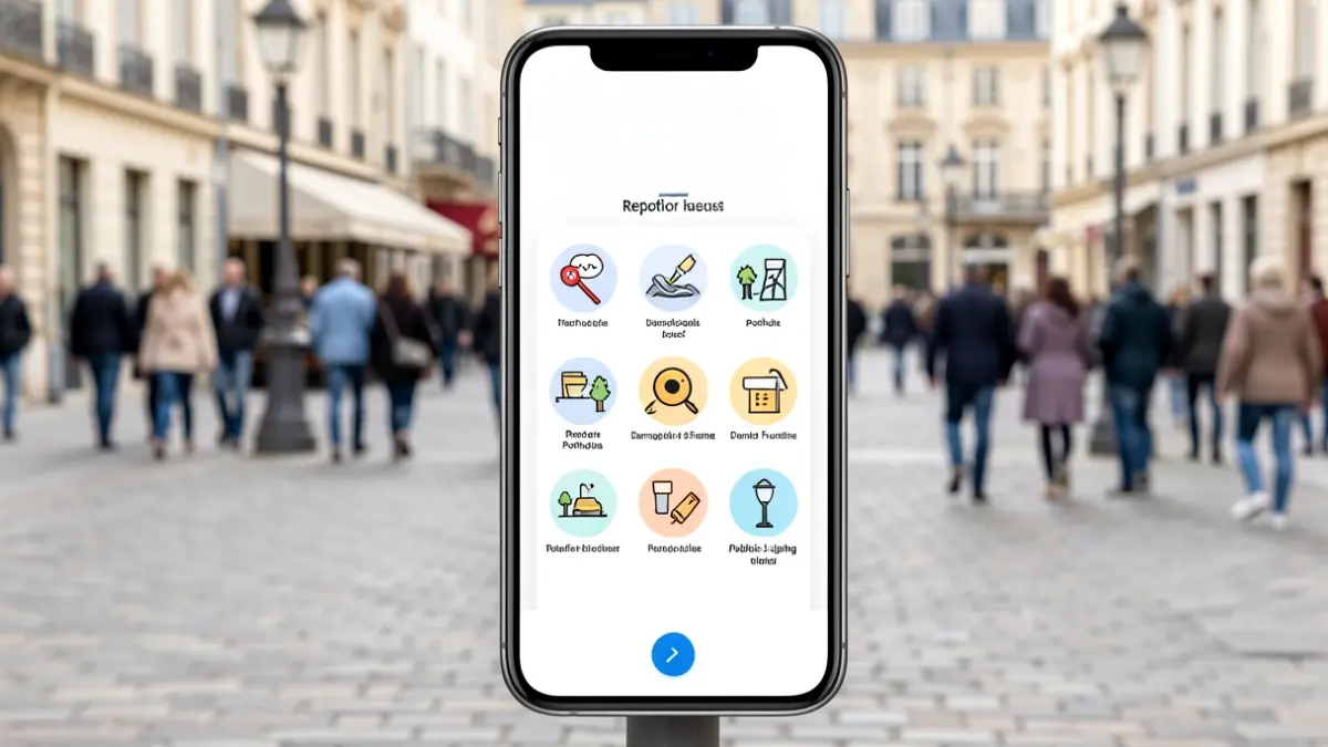 Interface of the Vichy Technique citizen web application for reporting urban issues.
