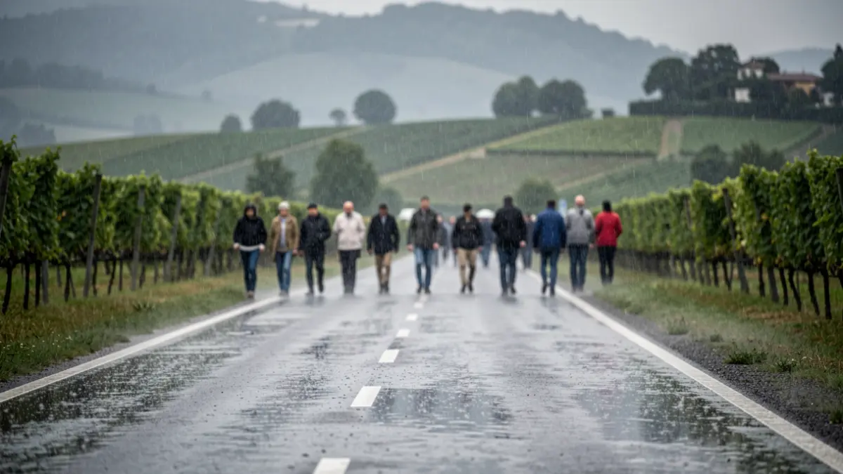 Image générique de fortes pluies dans la vallée du Rhône.