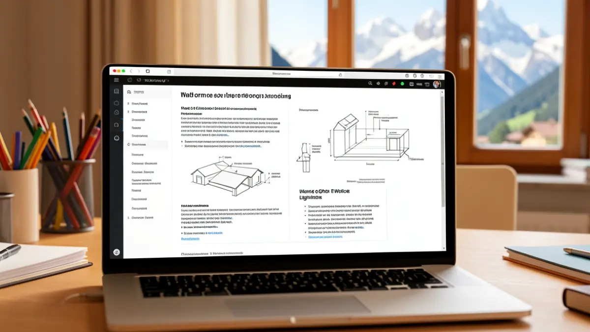 Webinar interface on energy renovation displayed on a computer screen.