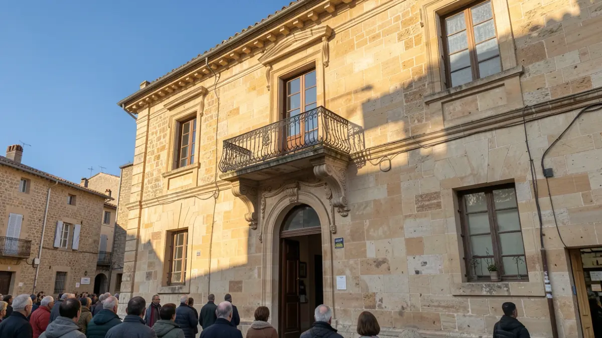 Generic image of the facade of an official building, without proper names or event-specific details.