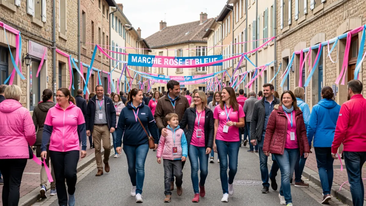Generic image of the Pink and Blue March in Belleville-en-Beaujolais.