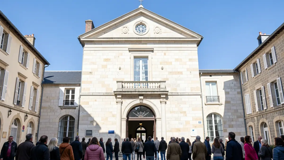 Generic image of the facade of a town hall in the Auvergne-Rhône-Alpes region.