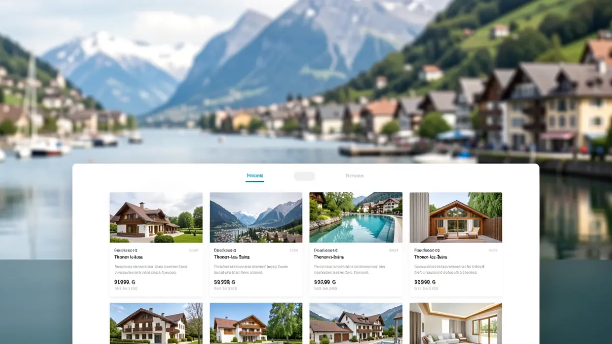 Bienveo website interface displaying affordable housing in Haute-Savoie.