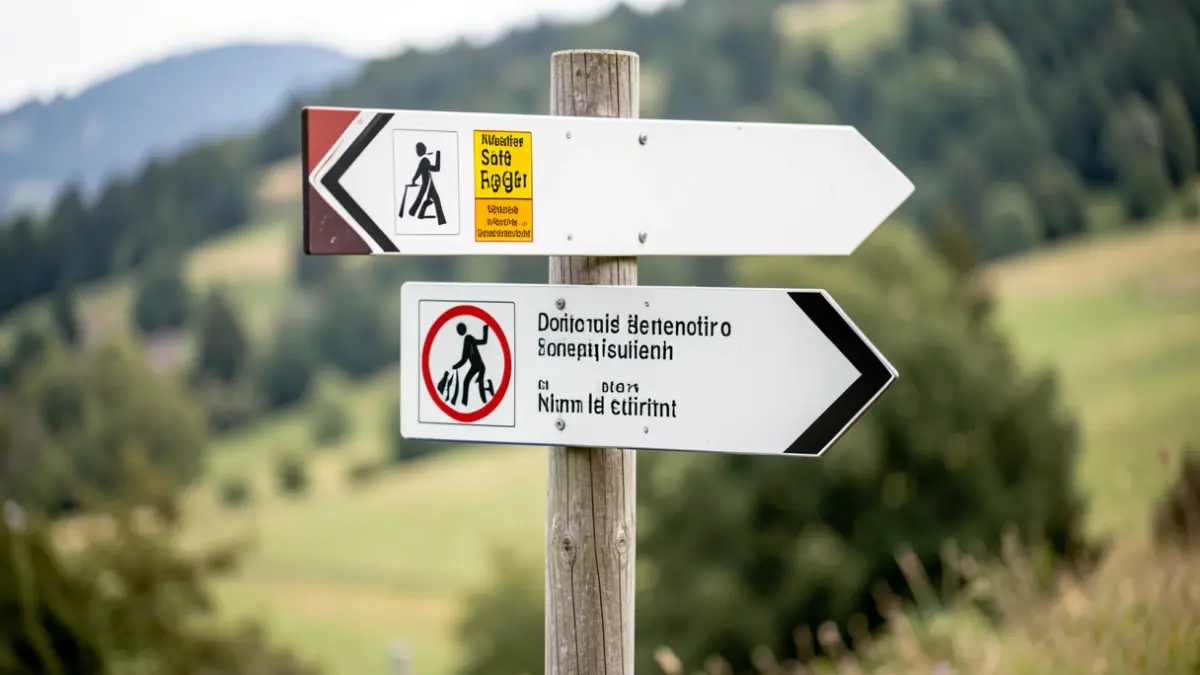 Generic image of a safety signpost.