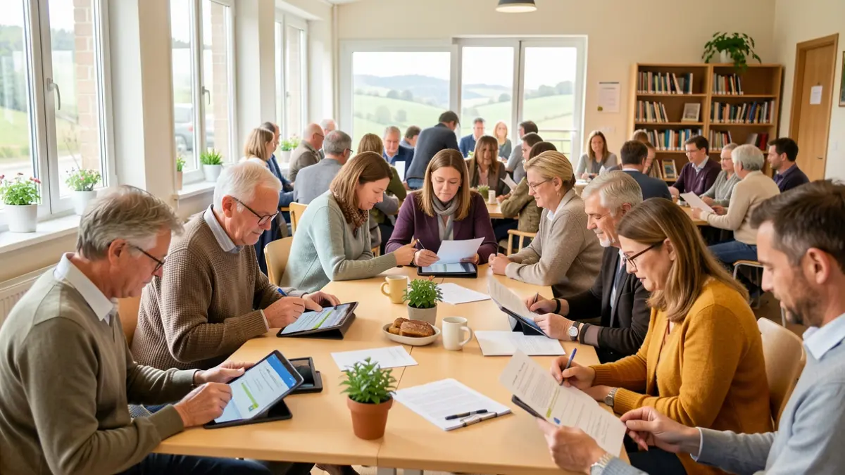 Generic image of people participating in a citizen survey.