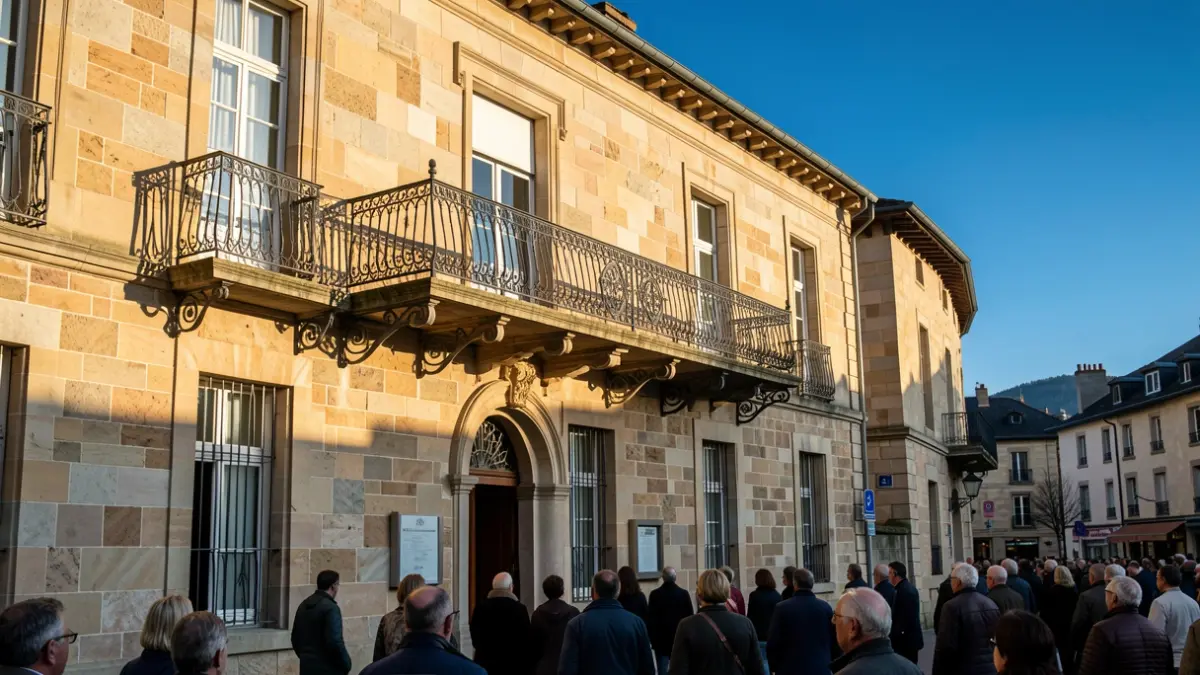 Facade of the town hall of La Roche-sur-Foron.