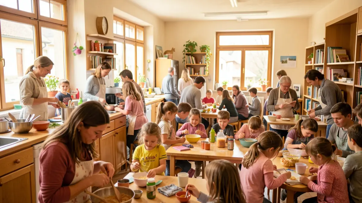 Generic image of a family event at a community center.