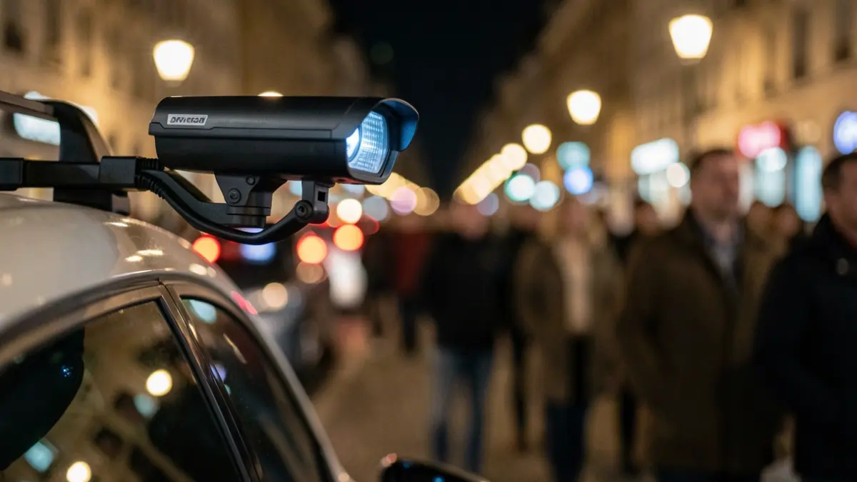 Automated license plate recognition (LAPI) system for parking control in Grenoble.