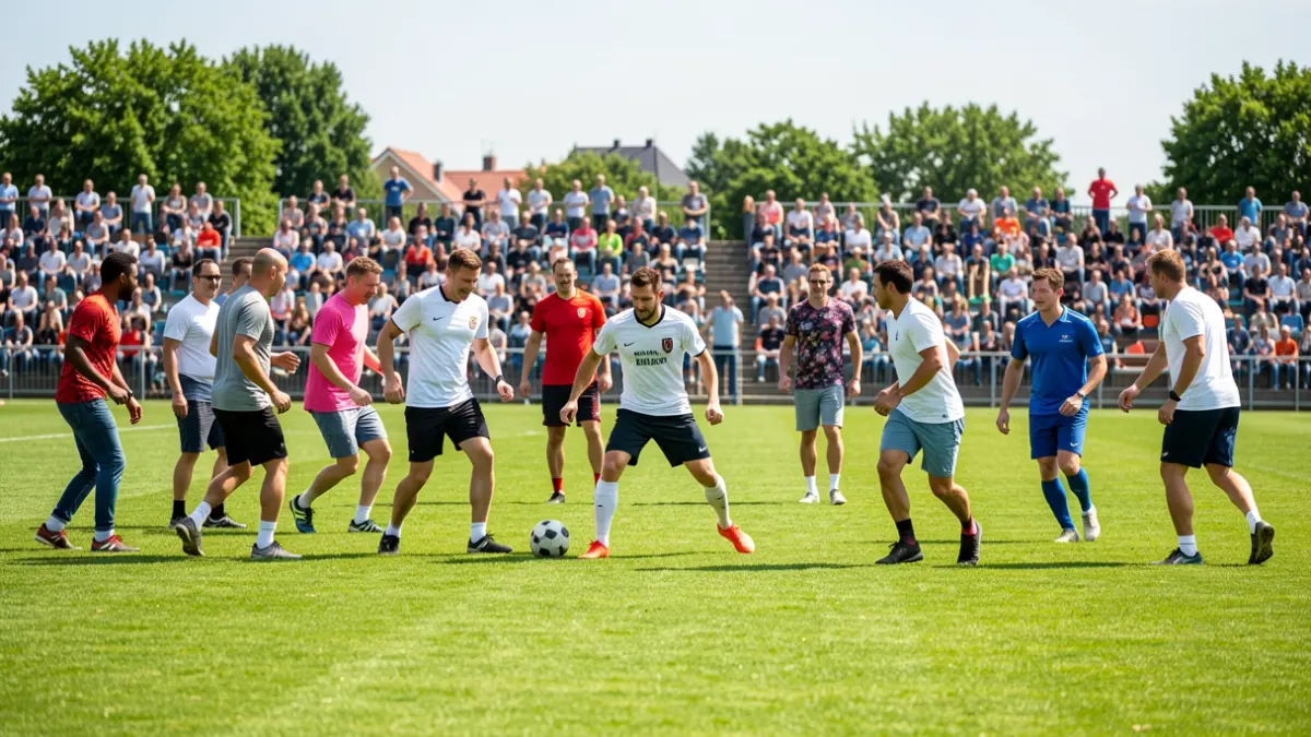 Generic image of an inclusive football match with spectators.