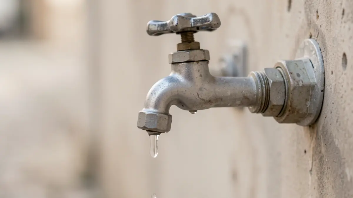 Generic image of a water tap with a falling drop.