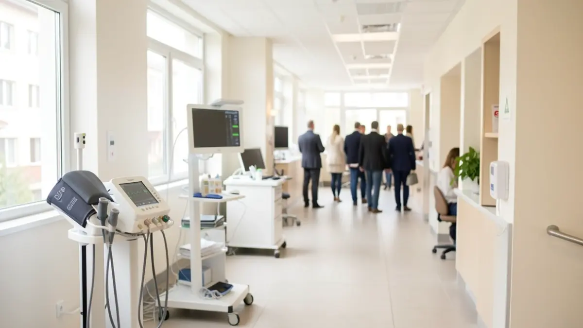 Generic image of a modern health center with medical equipment.