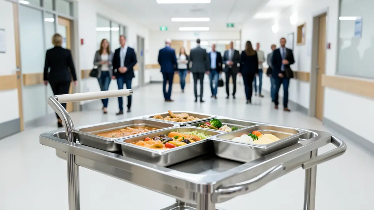 Nouveau chariot repas hospitalier ergonomique et fiable.