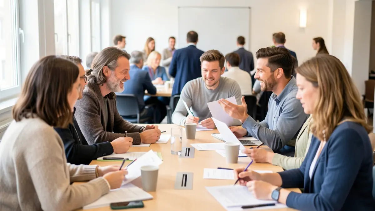 Generic image of engaged citizens during a club meeting. NEVER use proper names. NEVER claim it shows the real thing.
