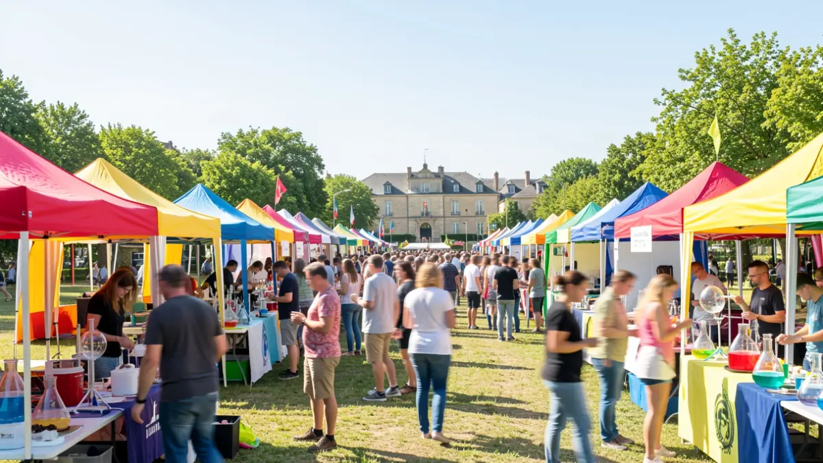 Image générique d'un festival scientifique en extérieur.
