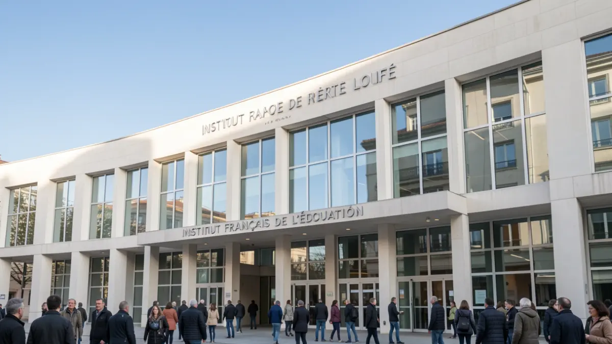 Facade of the Institut français de l'Éducation (IFÉ) in Lyon.