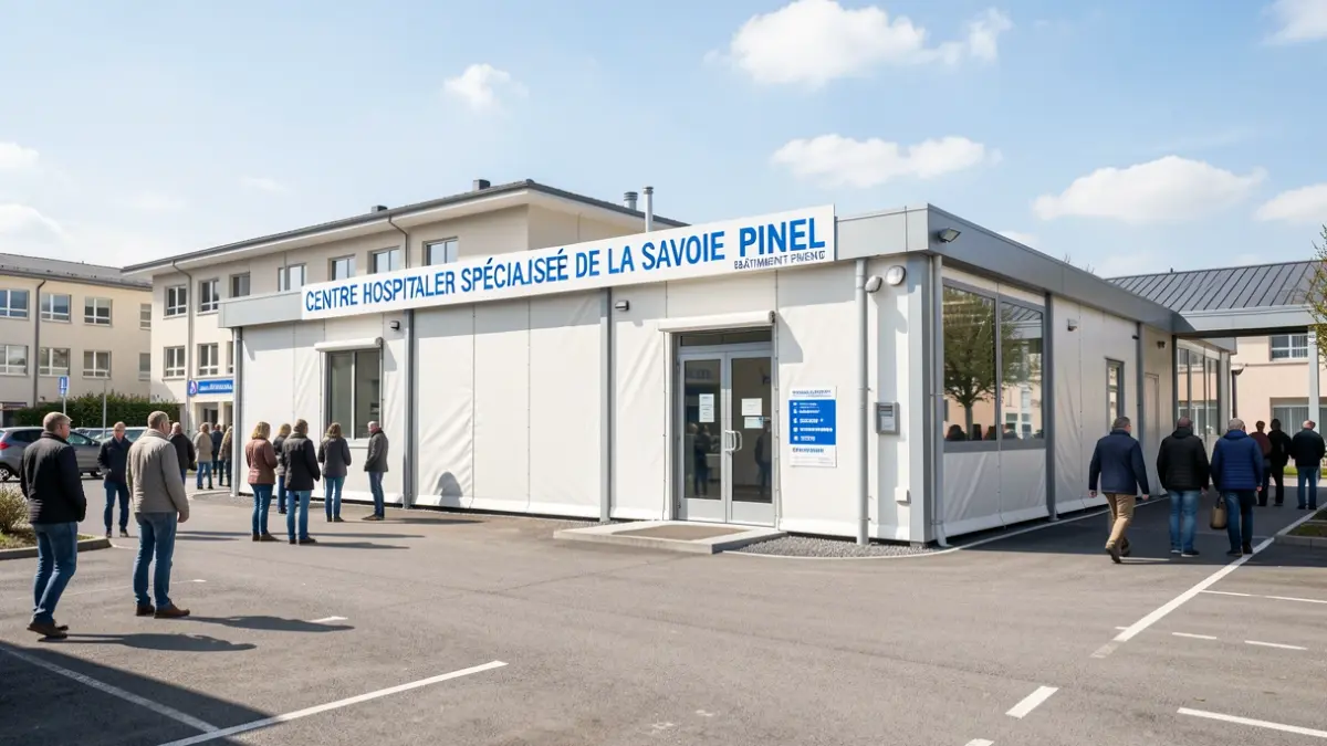 Temporary Pinel building at the CHS of Bassens.