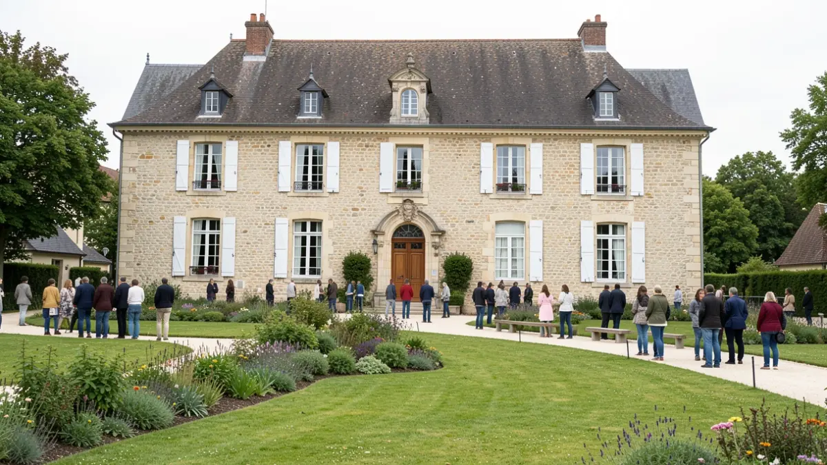 Facade of the Saint-Jean house in Millery, a historic building renovated with green public spaces.