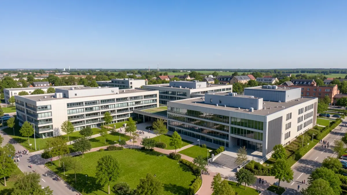 Aerial view of the Mines Saint-Étienne campus.