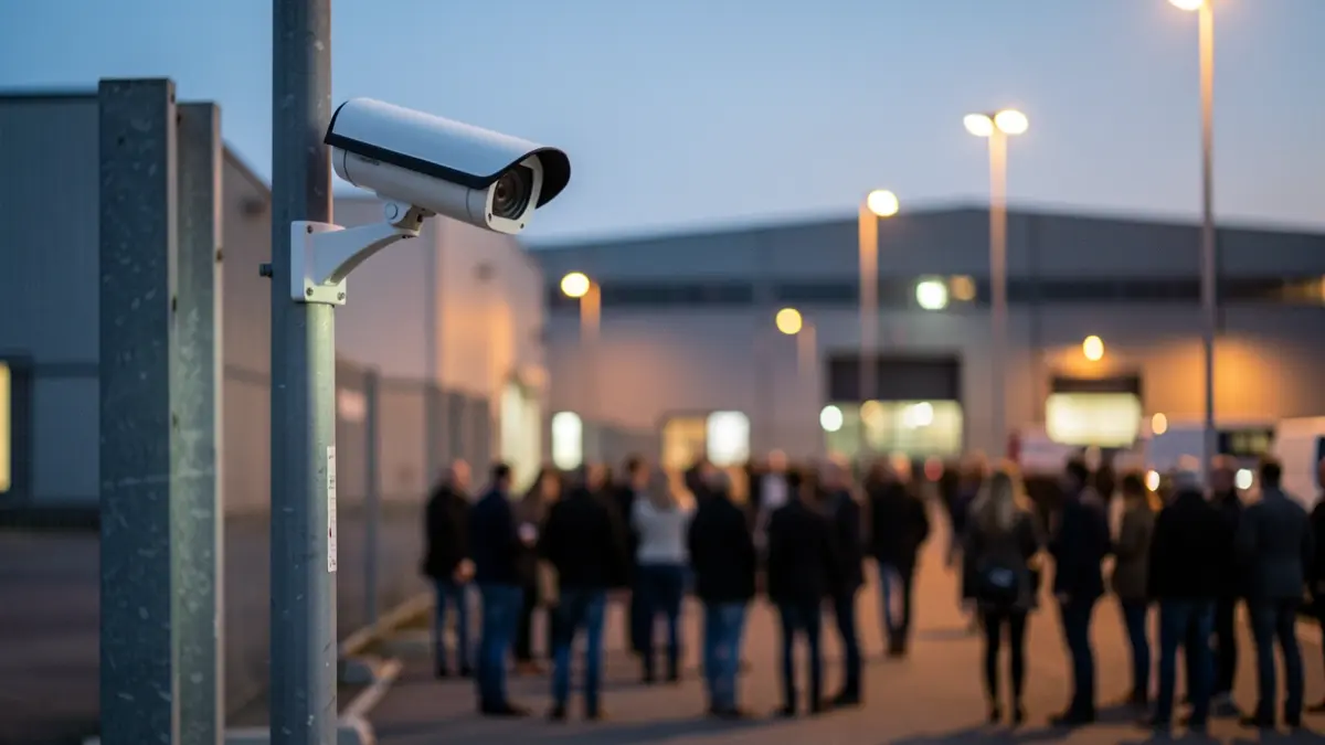 Generic image of CCTV cameras in an industrial zone.