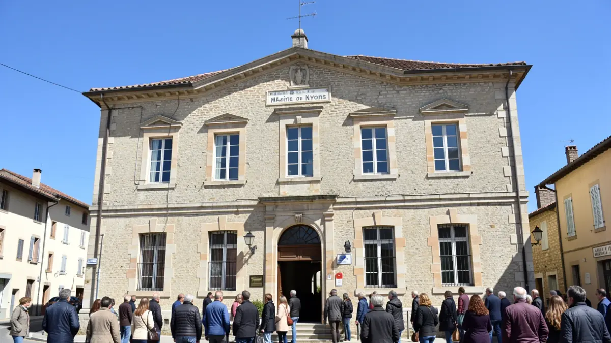 Facade of the Nyons town hall.