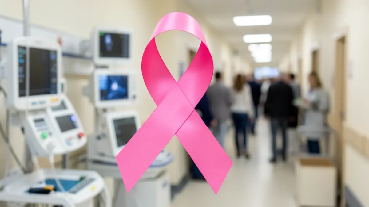 Generic image of a pink ribbon symbol for breast cancer awareness.