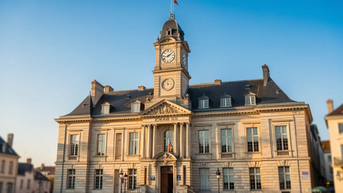 Facade of the Jonage town hall.