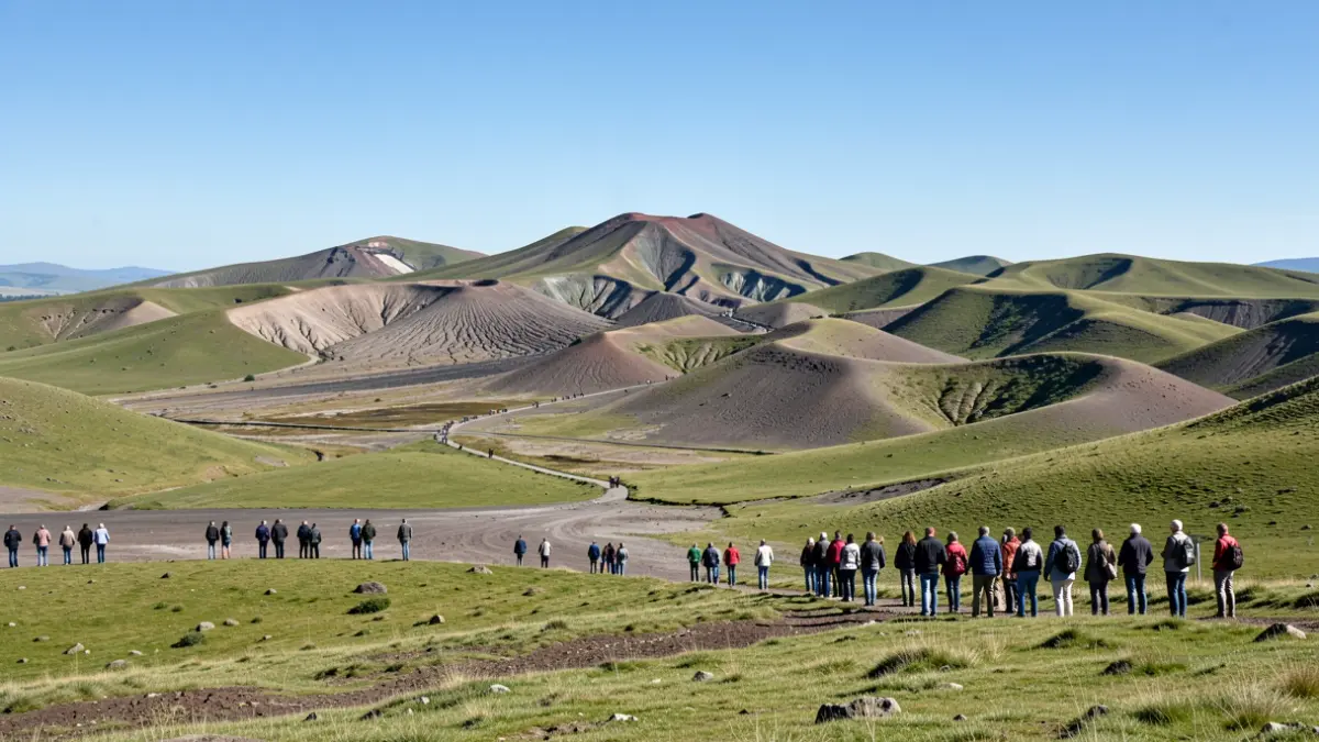 Generic image: with green hills and a clear blue sky.