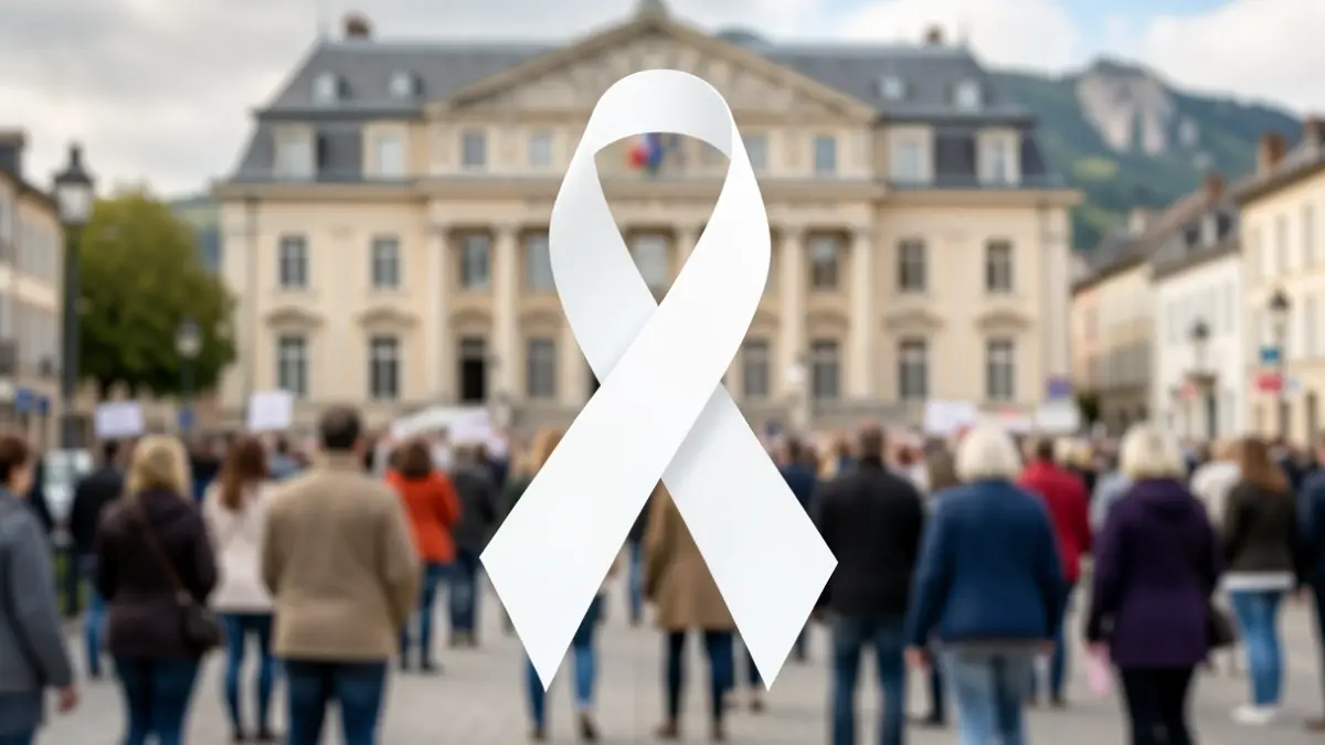 Image générique de la lutte contre les violences faites aux femmes, avec un ruban blanc symbolique.