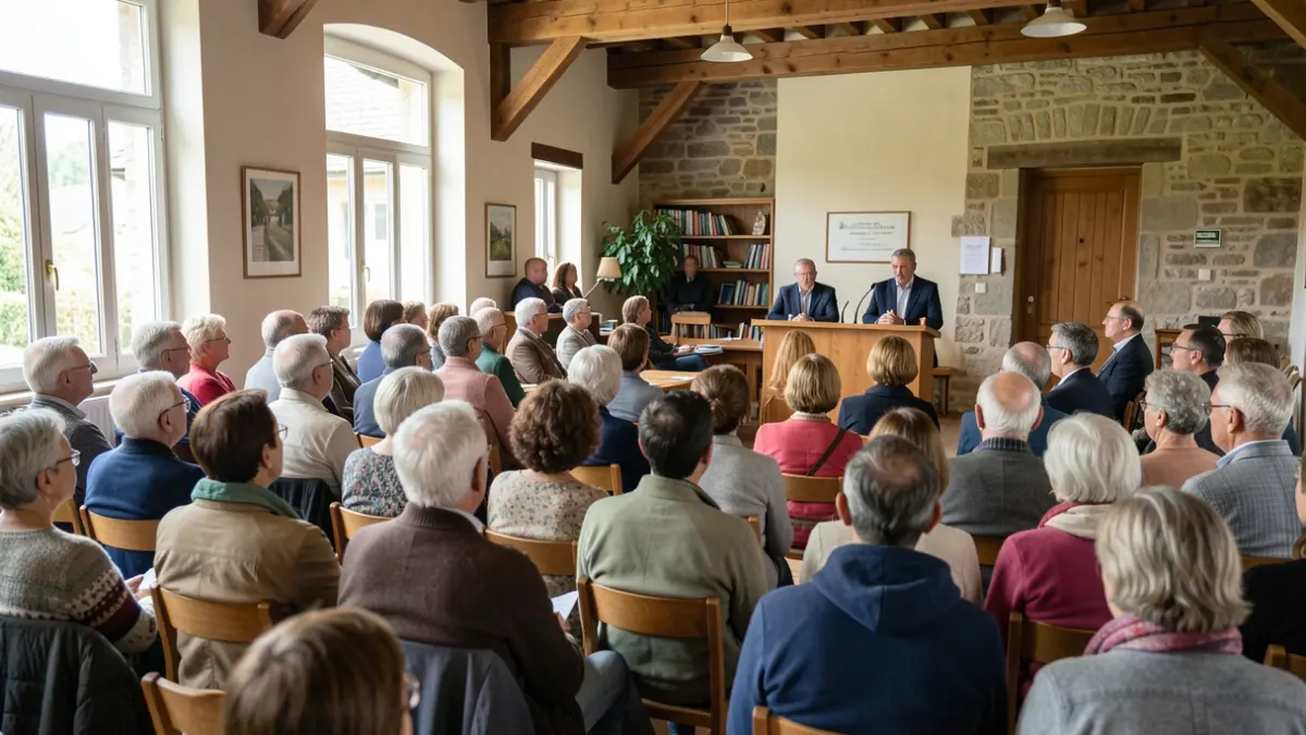 Generic image of citizens participating in a neighborhood meeting.