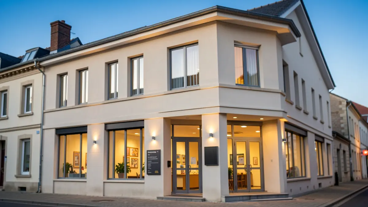 Generic image of a renovated public service building with a modern, welcoming facade.